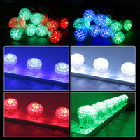 Lumière à pixels cabochon RGB SMD5050 UCS2904 personnalisable de 60 mm, DC24V, pour aires de jeux intérieures commerciales, parcs d'attractions, commandes en gros