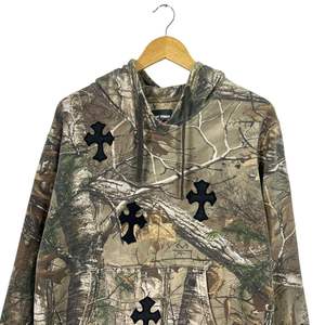 OEM Custom Embroidered Plus Size Hoodie Heavyweight 100% Cotton Real Tree Camo <b>Pullover</b> Hoodie with Cross Hoodies - Product Image 6