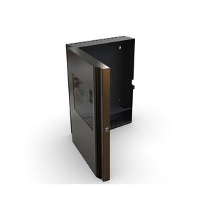 Aplicación de alarma de incendio duradera Cabman 6 Box con elegante puerta marrón brillante y caja trasera negra mate diseñada - Product Image 1