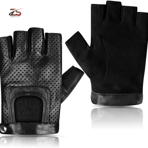 Best Selling Customized Half <b>Finger</b> Leather summer <b>Gloves</b> From Pakistan - Product Image 5