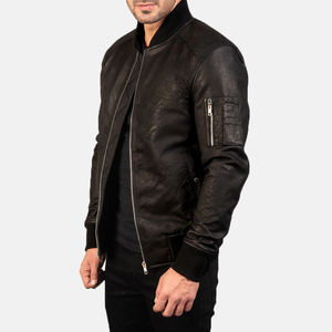 Veste d'extérieur en cuir pour hommes, vente en gros, tissu de haute qualité, faible MOQ - Product Image 3
