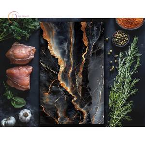 Marvellous Black Marble Kitchen Chopping Board Black For Kitchenware Attractive Handmade Marble Chopping Block At Good Sale - Product Image 3