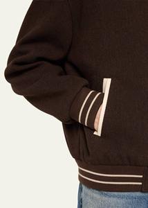 Chaqueta universitaria de lana de algodón 100% de alta calidad OEM/ODM de fabricante al por mayor para hombre, lona de invierno larga con logotipo bordado personalizado - Product Image 2