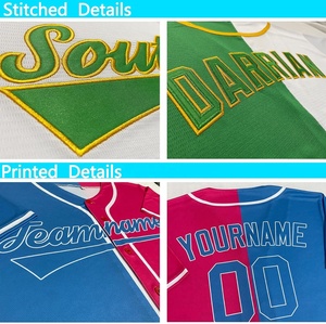 Ensemble de maillots de baseball à sublimation personnalisée avec pantalon Uniforme sportif en polyester cousu avec numéro de nom imprimé Style personnalisé - Product Image 4