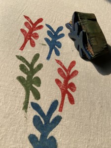 Tampon en bois fait main |   Outil de marquage à motif de feuille pour tissu - Product Image 4