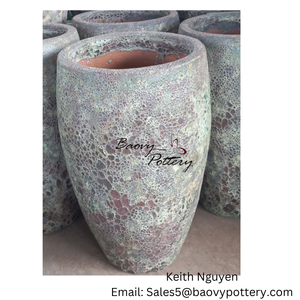 Macetas de cerámica hechas a mano vietnamitas de diferentes tamaños personalizadas de fábrica, varios diseños y macetas innovadoras - Product Image 2