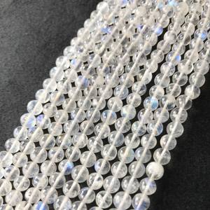 Piedras de Luna Arcoíris 100% Naturales, Certificadas por IGI, Grado AA, Forma Rondelle, Lisas, de 4.5mm-6mm, Fuego Azul, Multifuego, Vivaaz Gems Jaipur - Product Image 1