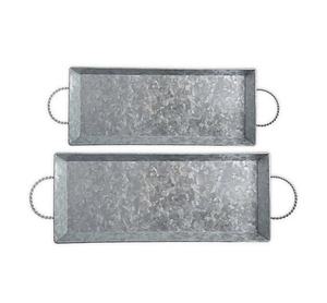 Bandeja de Servicio Moderna de Alta Calidad en Plata con Asa de Acrílico, Bandeja de Servicio de Lujo para Hotel, Precio al por Mayor, Bandeja Decorativa de Metal para el Hogar - Product Image 6