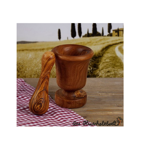 Mortero de madera y Maja Ajo Pimienta Hierba Especias Molinillo Prensa Trituradora Mortero y Maja para la venta - Product Image 4