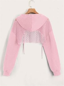 High Quality Custom Logo Cotton Long Sleeve Pullover Crop <b>Top</b> <b>Women</b> Hoodie Best Selling New Fashion <b>Women</b> Crop <b>Top</b> Hoodies - Product Image 3