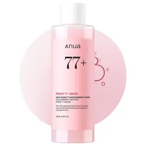 Productos Coreanos para el Cuidado de la Piel, Productos de Belleza, Tónico Facial Iluminador, Tónico Esencial de Melocotón Anua con 77% de Niacinamida, 250 ml - Product Image 1