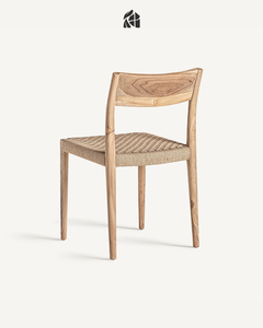 Chaise de salle à manger Calverina en teck massif, artisanale, de qualité supérieure, mobilier moderne de luxe pour la maison - Product Image 4