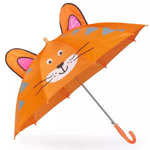 Ombrello per Bambini Kawaii con Figura di Tigre Retrattile, 8 Stecche, Pieghevole in Tre Parti, Telaio in Poliestere, Design Stile Cartone Animato - Product Image 2