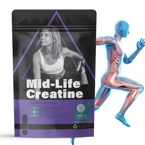 Créatine monohydrate végétalienne sans OGM, certifiée COA GMP, sans sucre, en poudre, 500g, personnalisation complète, développement de marque - Product Image 1