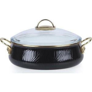 Acar 11523 Qualita Hüma pentola in umido smaltato con coperchio in vetro 28 Cm - Product Image 1