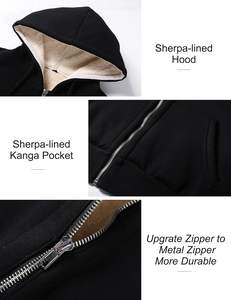 Veste universitaire pour homme, décontractée, d'hiver, chaude, 100% coton, grande taille, respirante, séchage rapide - Product Image 4