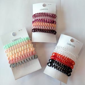 Vietnam Factory Custom Colorful TPU Elastic Telephone Hair Bands Hair Coils Hair Accessories for Women and Kid <b>Scrunchies</b> - Product Image 2