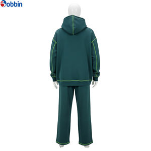 Conjunto de Chándal Personalizado con Logotipo para Hombre, Poliéster/Algodón, Sudadera y Pantalones Deportivos, Estampado con Pedrería, Estilo Holgado, Talla Grande para Invierno - Product Image 3