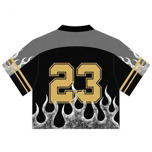 Venta al por Mayor de Camisetas de Fútbol Retro Personalizadas, Transpirables, de Malla, Estampadas, de Talla Grande para Hombre, Fabricante Profesional - Product Image 4