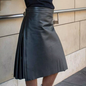 Jupe en cuir tendance pour femmes, automne, satin, unie, longueur genou, bureau, dame, broderie, taille naturelle, élégante, confortable, décontractée - Product Image 5