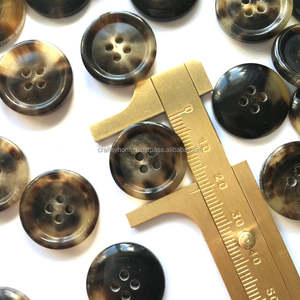 Wholesale High Quality 4-Hole Cow Horn <b>Buttons</b> Natural Resin Accessories for Clothing & Coat Decoration Garments Craftsy Home - Product Image 1