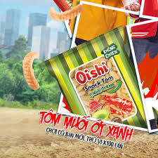 Oishii เวียดนามขนมเอเชียยอดนิยม68กรัมซอสพริกเขียวเผ็ดกุ้ง - Product Image 3