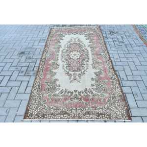 พรมตุรกีวินเทจ ขนาด 4x7.2 ฟุต (122x219 ซม.) พรมขอบสีแดง - Product Image 1