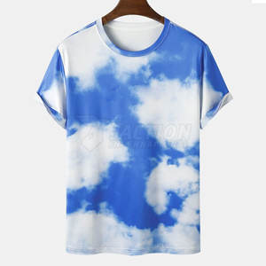 Camiseta de Sublimación Sólida con Logotipo Personalizado Estilo 2025 para Hombre, 100% Algodón, Secado Rápido, Transpirable, Ligera y Holgada - Product Image 1