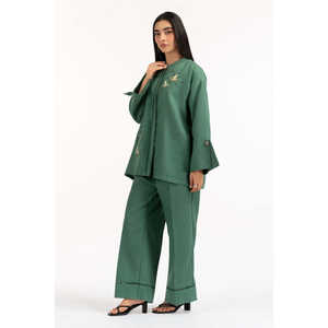 Conjunto Coordinado Bordado en Yute IPST-55105, Atuendo Casual de 2 Piezas para Primavera/Verano, Tallas XS y XXS - Product Image 4