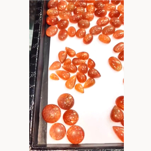 Haute qualité 440 pièces pierre de soleil naturelle 12mm-30mm ovale poire Marquise Cabochon 1860 Ct Lot pierres Orange en vrac Top Iroc ventes - Product Image 2