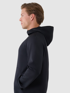 Sweat à capuche élégant à manches imprimées Coupe décontractée avec logo sur le devant Sweat à capuche Slim Fit de couleur noire d'hiver - Product Image 5