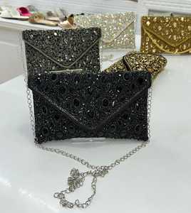 Handcrafted Designer Crystal Stone Beaded Embroidery Bridal Evening <b>Clutches</b> Elegantly Crafted for the Perfect Touch of Luxury - Product Image 2