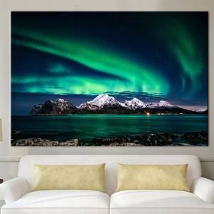 ภาพพิมพ์ท้องฟ้ายามค่ำคืนของออโรร่า บอเรลลิส: ศิลปะบนผืนผ้าใบสุดหรู,1P: ห่อหุ้มอย่างดี - Product Image 1