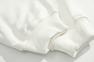 Sweat-shirt à capuche pour homme, logo personnalisé, 450 GSM, blanc, oversize, lourd, 100% coton, impression sérigraphique - Product Image 3