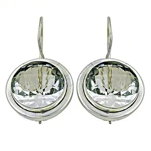 Boucles d'oreilles élégantes pour femmes en zircon argenté avec un design géométrique, style tendance pour les occasions de fête - Product Image 1