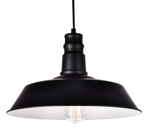 Lámpara colgante industrial de metal negro, modelo Line E27 360mm (GSC 0705245) - Product Image 1