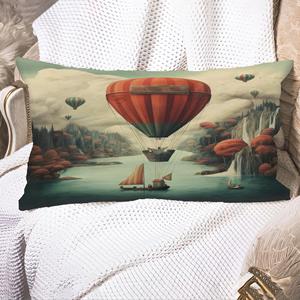 Coussin imprimé avec scène forestière en bordure de rivière - Coussin d'intérieur moderne, 36"x36" - 90x90 cm - Product Image 5