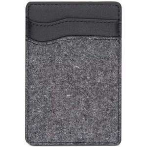 Bespoke Men's Minimalist Felt Adhesive Card Case Gray Regular Size-RFID Fashionable Bag for Credit Cards <b>Documents</b> Office - Product Image 1