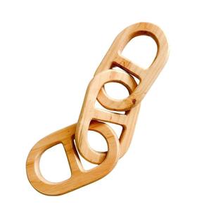 ArtisanVibe Art Deco para el hogar, decoración de eslabones de cadena de madera natural ecológica tallada a mano para uso en exteriores para oficina - Product Image 3