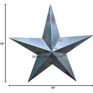 Étoile métallique décorative murale Qualité supérieure Étoile rustique design faite à la main Classique Élégant Vente en gros Étoile métallique décorative - Product Image 2