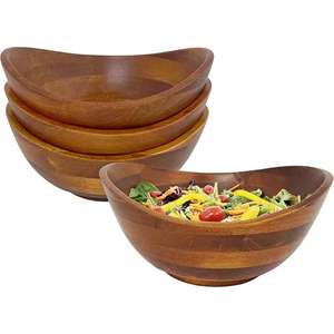 Best-seller Bol de service en bois fait main Nouveauté Ustensiles de cuisine artisanaux en bois personnalisés pour la décoration de la maison pour la fête - Product Image 1