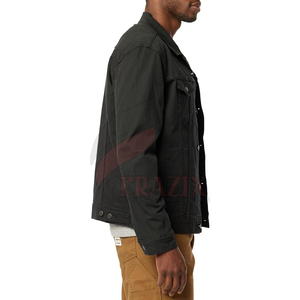 Dernier design, veste en jean pour homme 100% coton, coupe ample, imperméable, hiver, logo sur le devant, vente en gros - Product Image 2