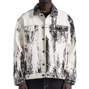 Veste en jean pour adulte, nouvelle collection 2025, tendance, personnalisable, vente en gros, toile respirante, séchage rapide, style urbain, unie, déchirée, hiver, devant - Product Image 1