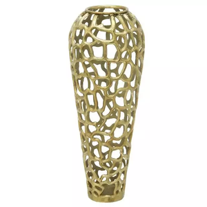 แจกันดอกไม้ทำจากโลหะสีผสมเข้ากันดีที่สุด,แจกันและแจกันดอกไม้ดีไซน์แฮนด์เมดสำหรับตกแต่งบ้านสีเขียว - Product Image 5