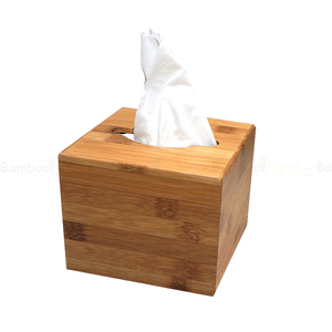 BFHG001 Eco-Friendly Small 13x13x10 Bamboo Paper Box <b>Square</b> Rigid UV Printed Embossing for Household Products Recycled Materials - Product Image 4