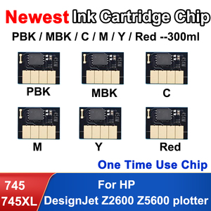 Chip de tinta de 6 colores de 300ML para HP745 745XL 745 para <span class=keywords><strong>HP</strong></span> DesignJet Z2600 Z5600 Plotters de inyección de tinta Chip desechable - Product Image 2