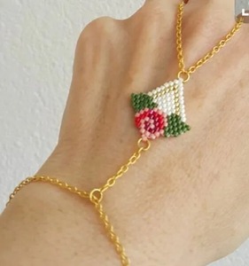 ต่างหูแฮนด์เมดสไตล์วินเทจสไตล์โบโฮสุดชิคสำหรับผู้หญิงหลากสีลูกปัดลูกปัดลูกปัดกระดุมแม่เหล็กดีไซน์ดอกไม้ของขวัญน่ารัก - Product Image 2