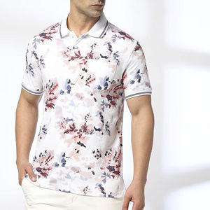 Vente en gros Performance Designer Polo respirant coupe régulière décontracté Col côtelé et poignets Polos en coton pour hommes - Product Image 1