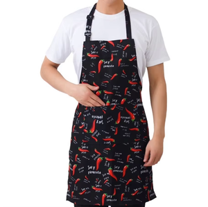 Compre al por mayor delantales de rayas impresas con delantal de chef comercial con logotipo personalizado para cocina restaurante pintura - Product Image 5