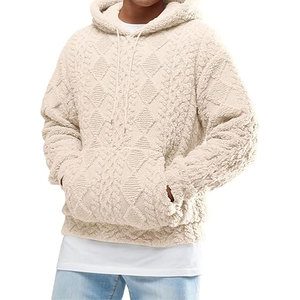 Hiver Vintage Col à Capuche Hommes Casual Wear Oversize Hooded Soft Fleece Sherpa hoodies - Product Image 1